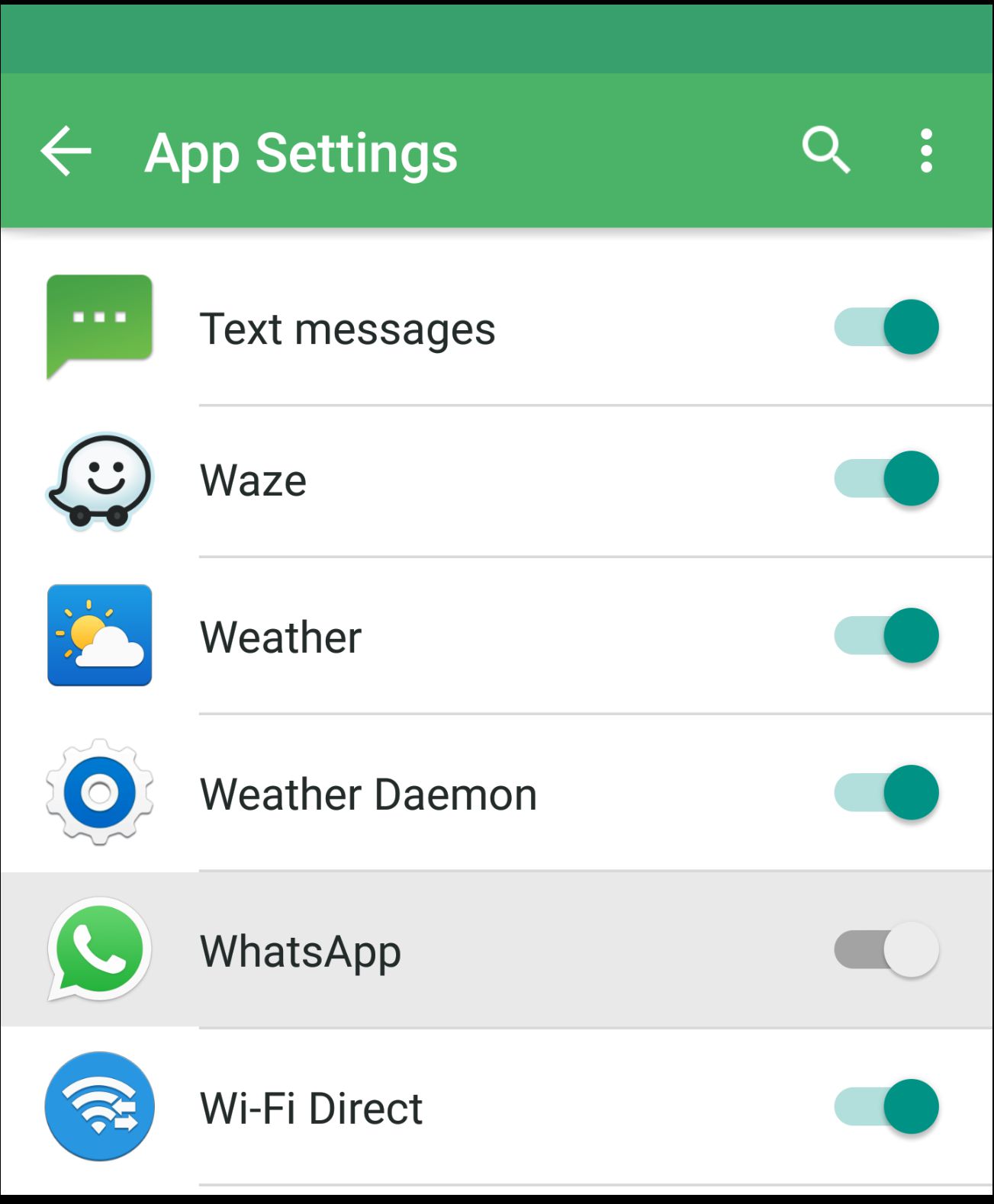 pushbullet app settings